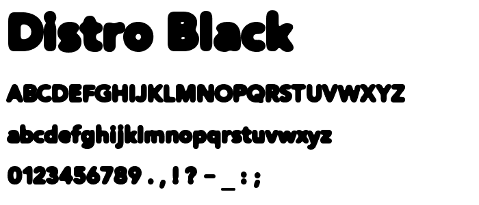 Distro Black font